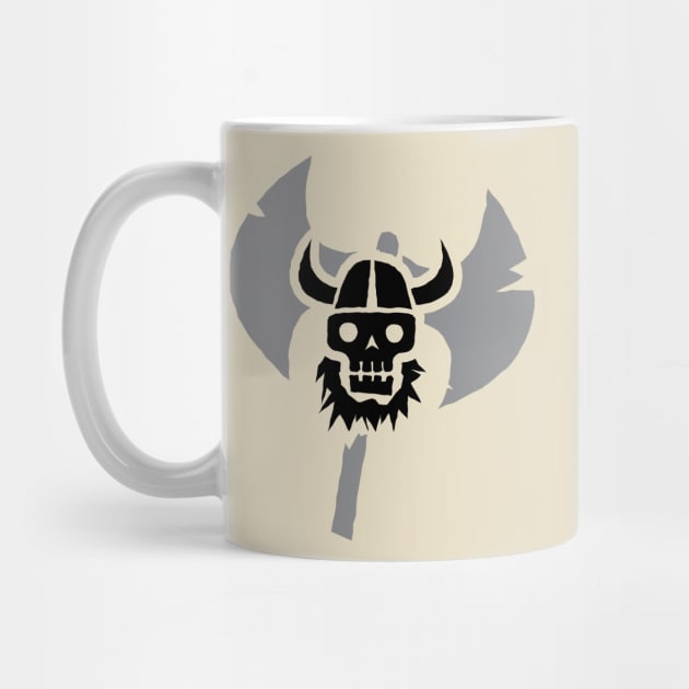 Just a Viking Skull Black by Dmytro